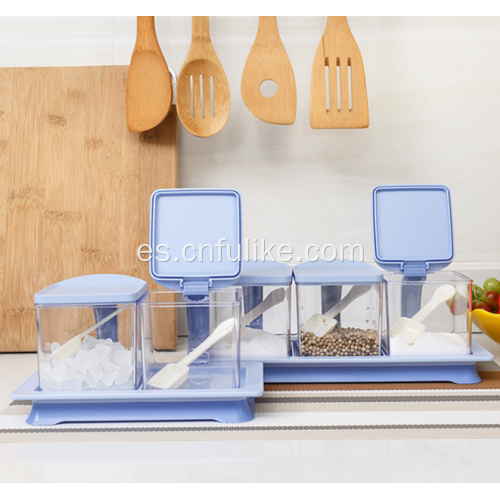 Juego de caja de condimentos de cocina con 2 cajas separadas